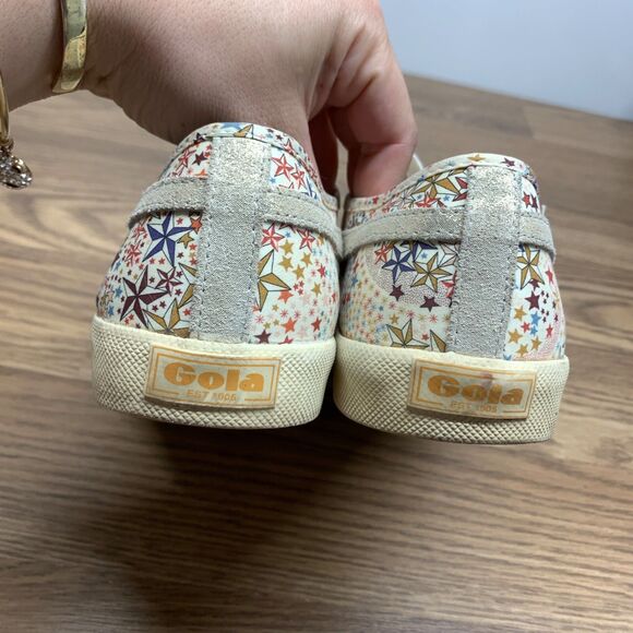 Gola Coaster Liberty Fabric \ Trainers Sneaker Whispering Stars US 9 UK 7 - Picture 4 of 13